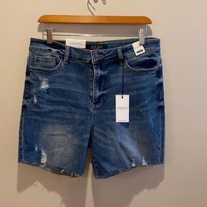 Judy Blue high waist denim shorts- size XL NWT